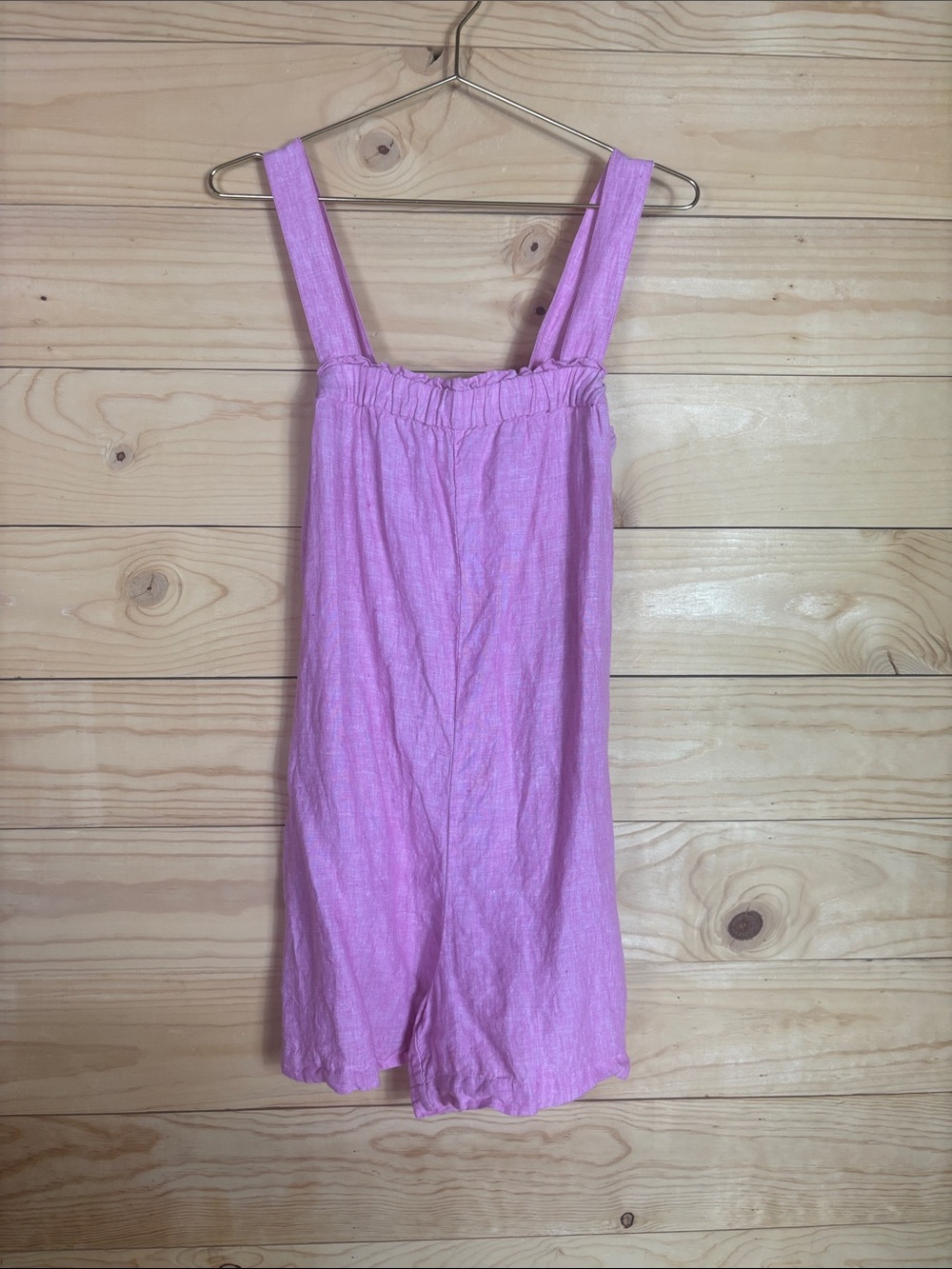 Jcrew pink linen‎ romper size S